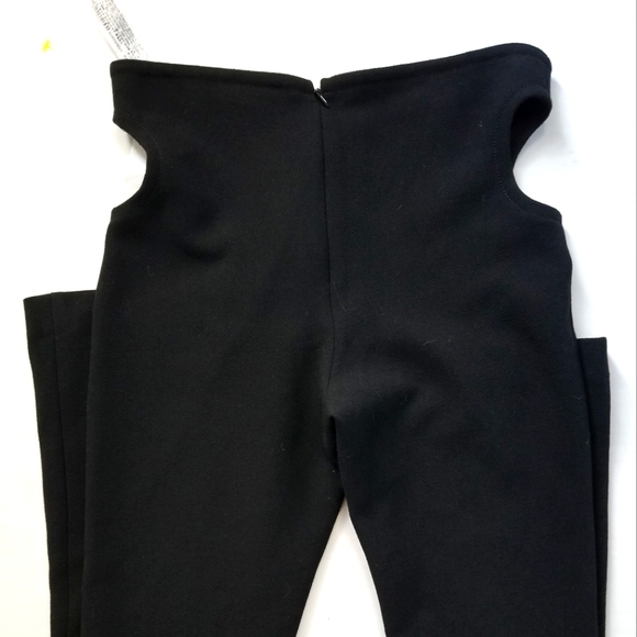 Zara Black Open Hip Detail Flaired Bootcut Pants - Small - Picture 2 of 6